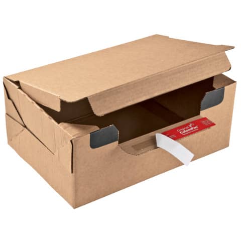 Scatola fustellata per e-commerce ColomPac conf. 10 pz - cartone ondulato avana formato L - 35x25x15 cm CP069.06